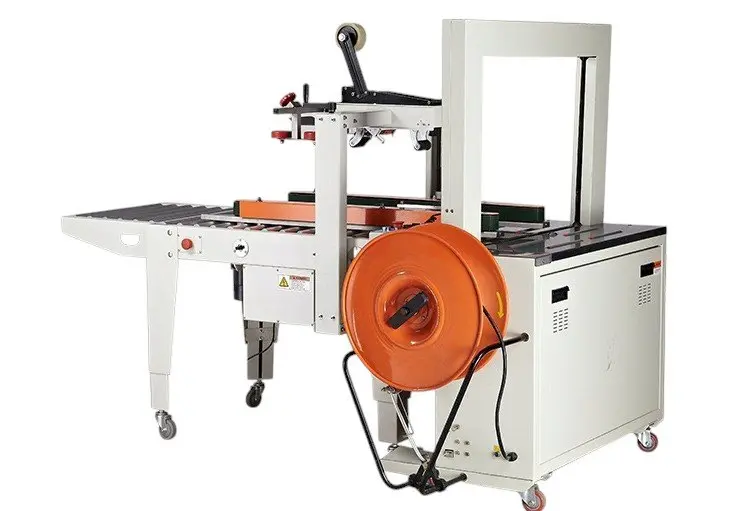 Carton Sealing Machine with Fully Automatic Strapping Machine