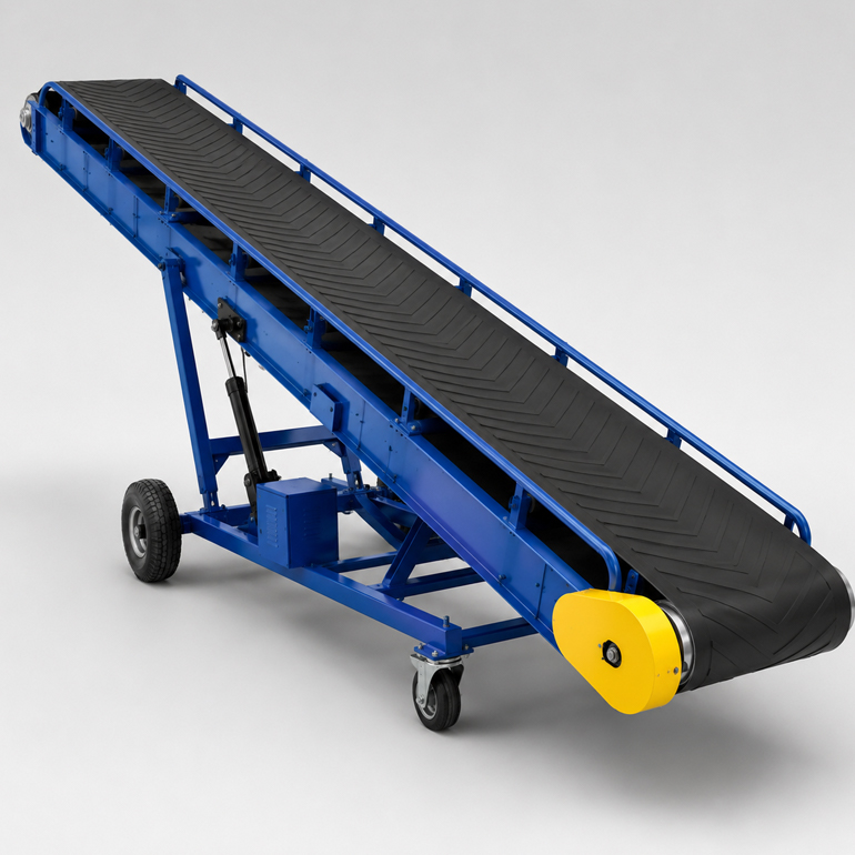 Mobile inclined belt conveyor