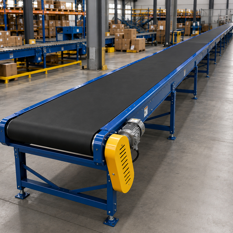 Warehouse belt conveyor